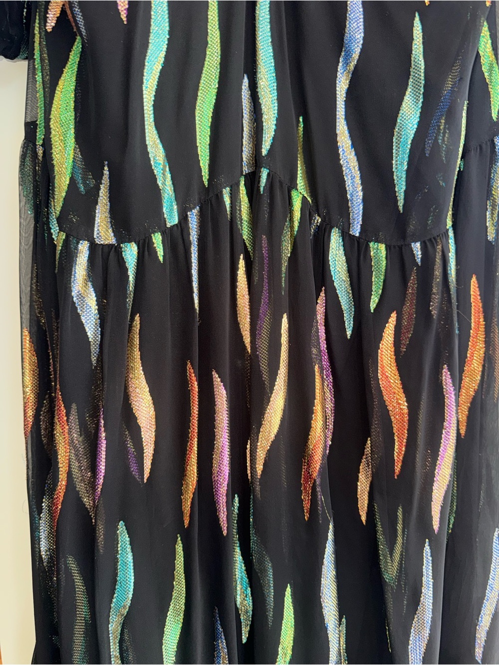 Black Multicolor Cutout Maxi Dress - Picture 5 of 5
